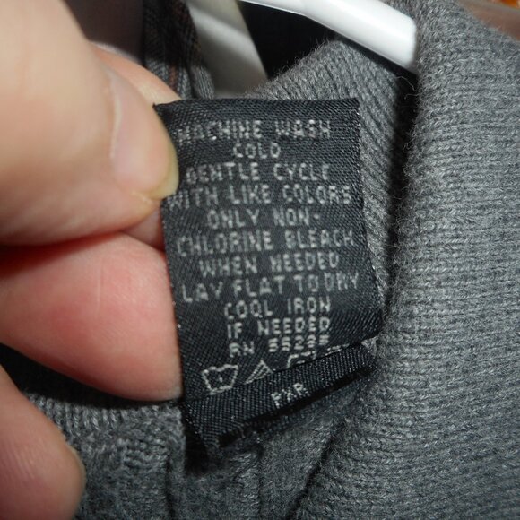 EXPRESS: RIBBED CARDIGAN SWEATER, SZ L, GRAY - Picture 6 of 7